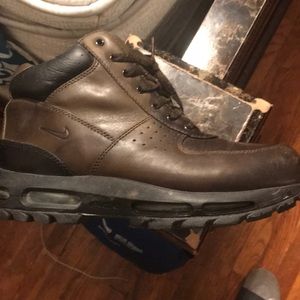 Dark Green and black Nike acg boots